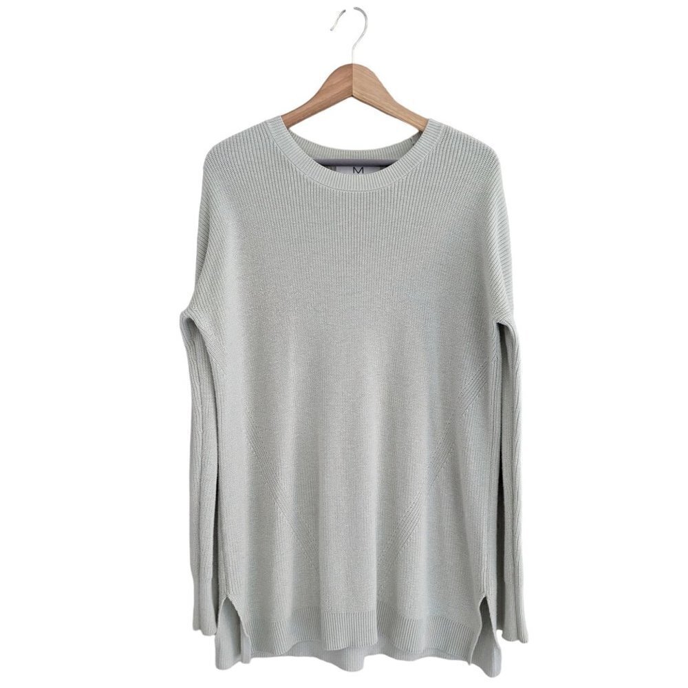 Magaschoni Silk Blend Crew Neck Pullover Casual Sweater Size S